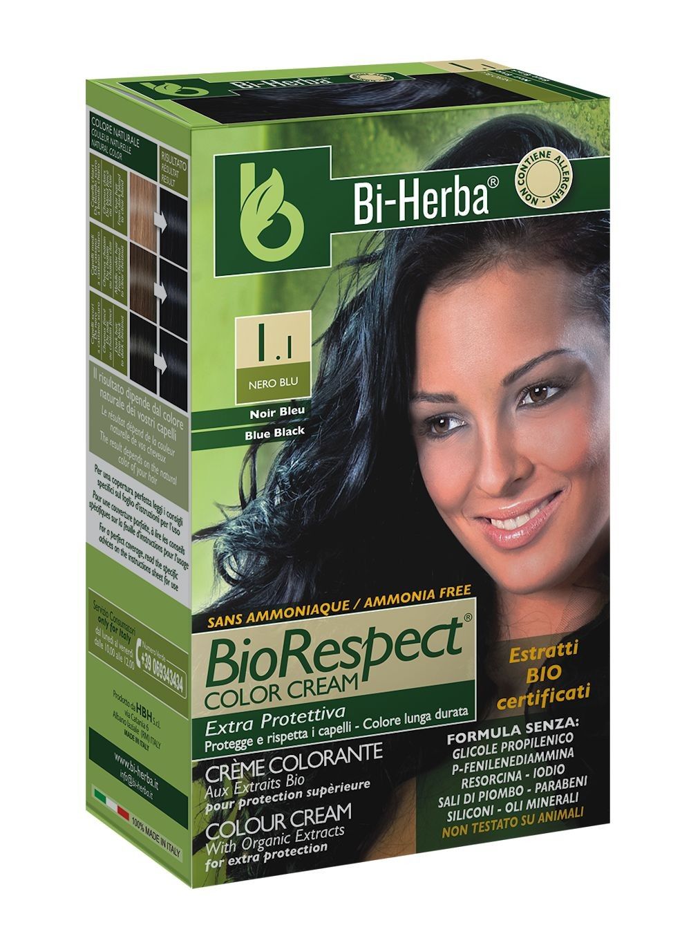 Bio Respect Colouring Cream Black Blue  with Certified Organic Extracts  60 ml + 60 ml + 15 ml | Starbene